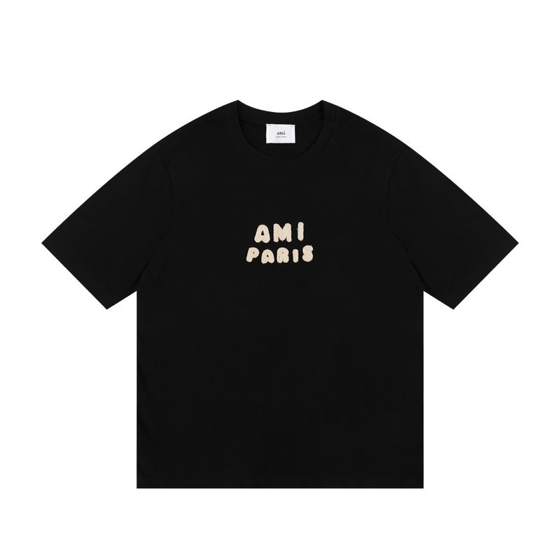 2025 Spring And Love Letter Short Sleeve Loose Casual Men And Women Couples Same T-Shirt Support For Hair - Image 3