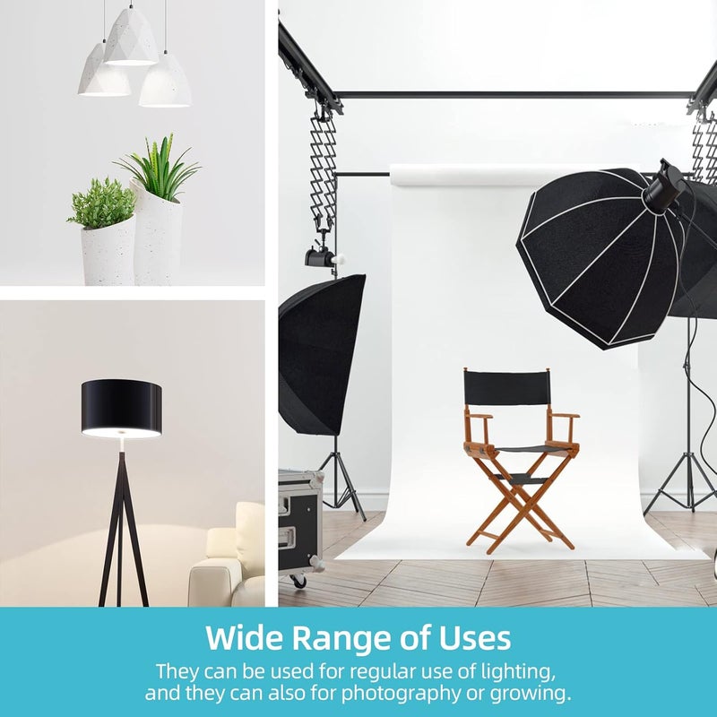 AQIRUI 2 x 85W Light Bulb 5500K CFL Daylight Spiral Softbox Bulb in E27 Socket for Photography Photo Video Studio Lighting - Image 4