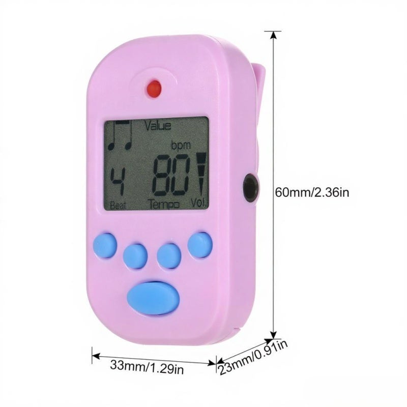 Meideal Mini Digital Metronome M50 Tempo Metronome Clip-On Electronic Metronome Pocket Metronome Suitable for Guitar Piano Violin Drum and Other Instruments - Image 3