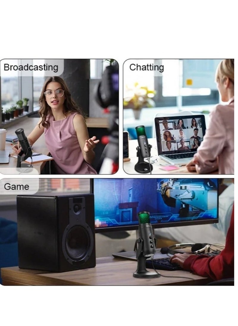 Jmary - JMARY MC-PW9 USB Cable Microphone Voice Recording Tool RGB Light - Image 1
