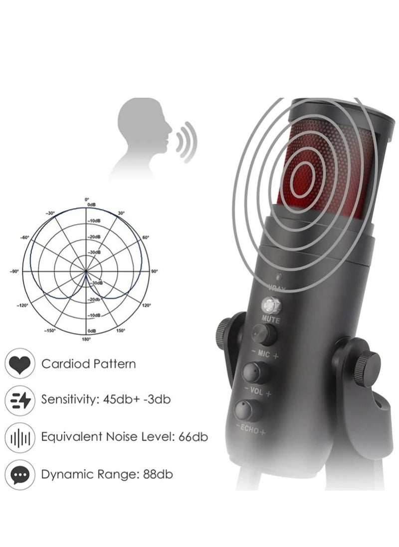 Jmary JMARY MC-PW9 USB Cable Microphone Voice Recording Tool RGB Light  - Image 2
