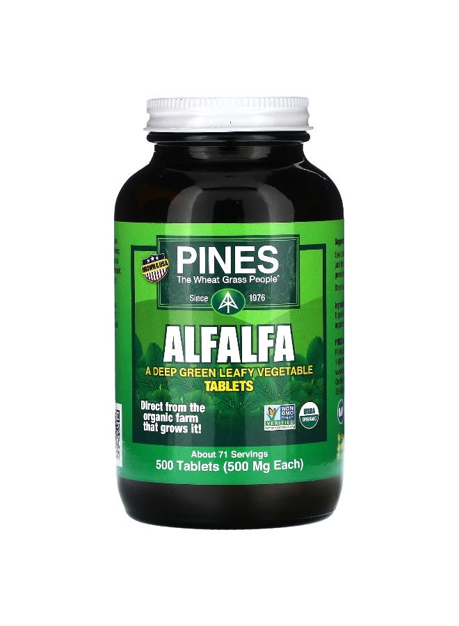 Pines International, Alfalfa, 500 mg, 500 Tablets - Image 1