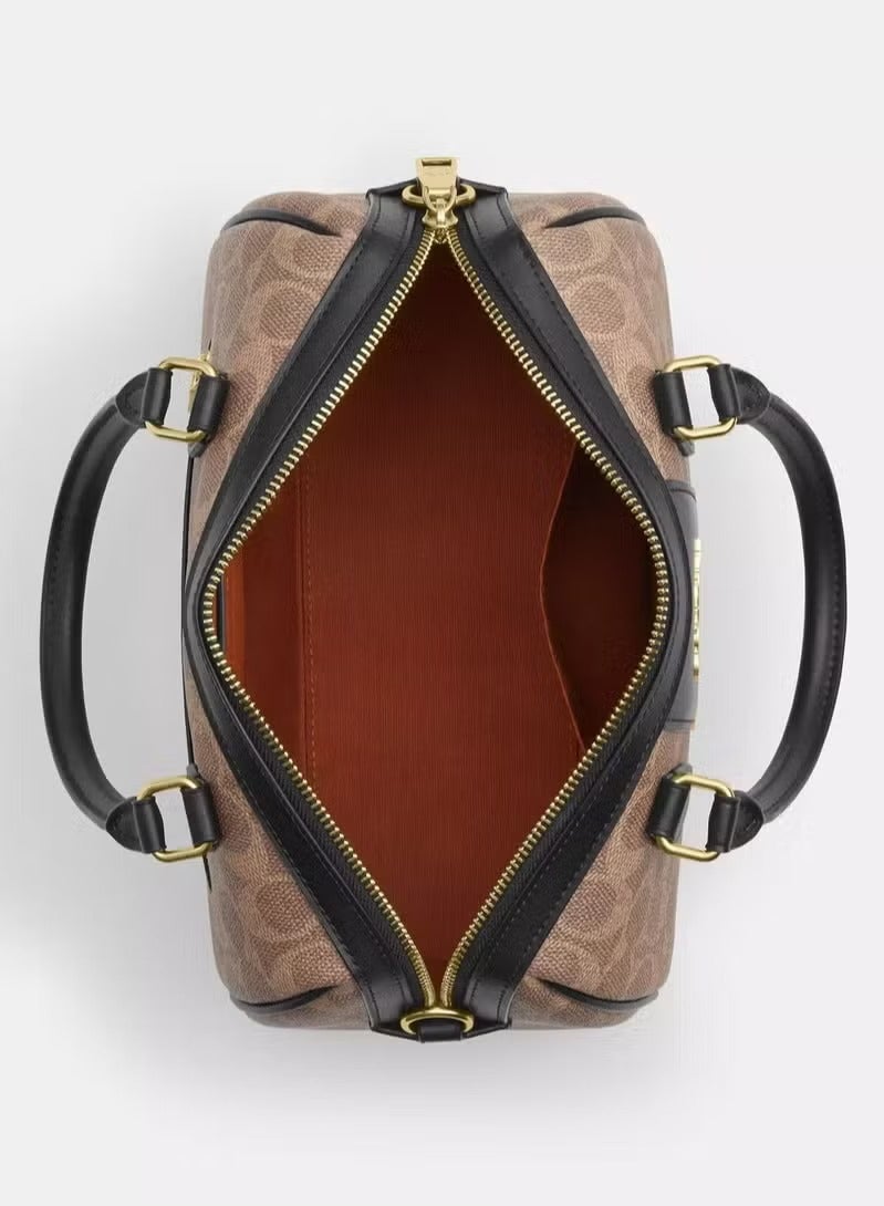 كوتش اوت ليت حقيبة كوتش روان ساتشل من قماش سيجنيتشر، حقيبة توت نسائية، حقيبة كتف نسائية، حقيبة يد نسائية، حقيبة سفر نسائية. - Image 4