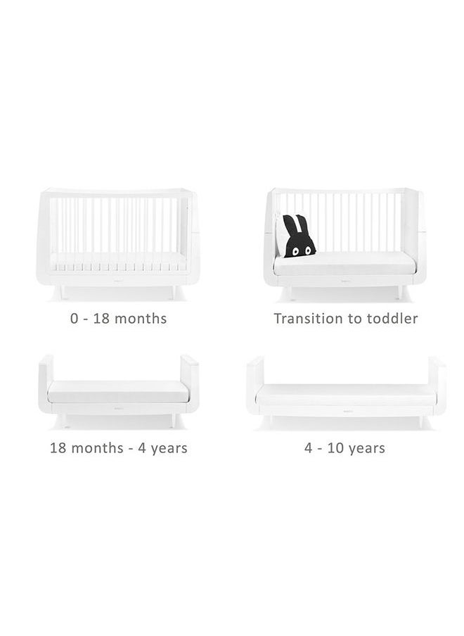 Snuz Nursery Set Kot + Changer Skandi Infant And Baby/Toddler , Includes Cot Bed - Changing Unit , 0M - 4 Years , Cot - H89Cm X W72 X L133Cm/Changing Unit - H96 X W85 X D55Cm. - White  - Image 4