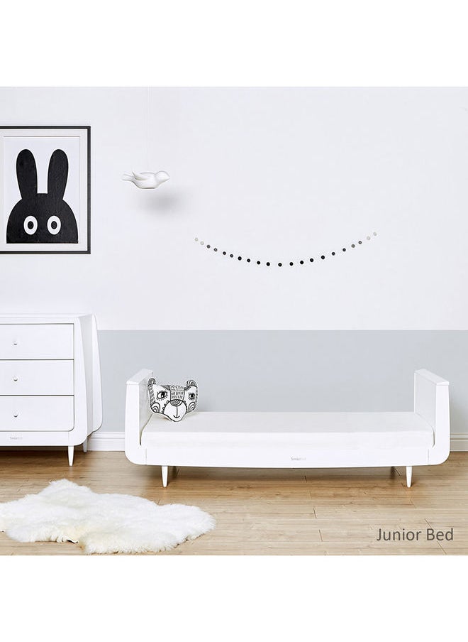 Snuz Nursery Set Kot + Changer Skandi Infant And Baby/Toddler , Includes Cot Bed - Changing Unit , 0M - 4 Years , Cot - H89Cm X W72 X L133Cm/Changing Unit - H96 X W85 X D55Cm. - White  - Image 5