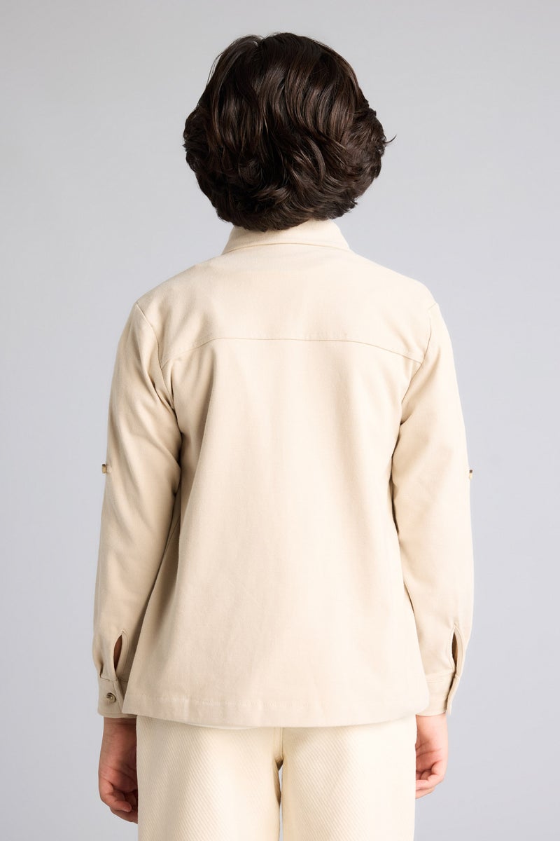 DeFacto Beige Boy Boy Pique Shirt Casual - Image 5
