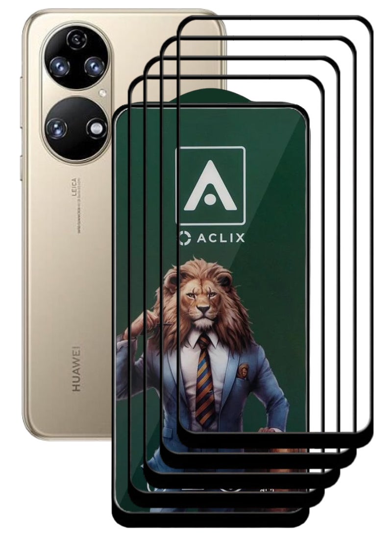 ACLIX 4 Pieces Antistatic ESD Dustproof Premium Quality High Definition Tempered Glass Screen Protector Designed For Huawei P50 - Image 1