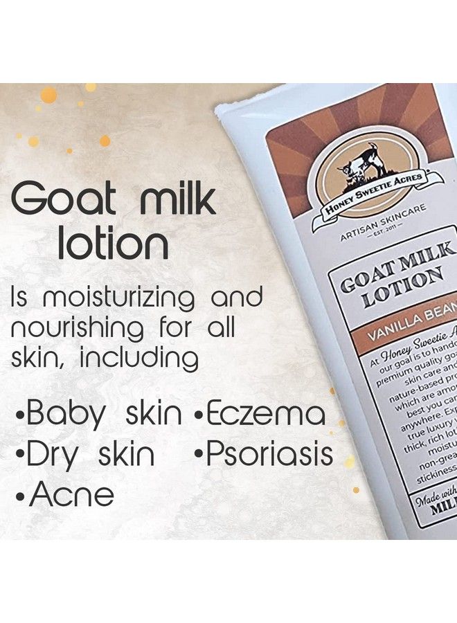 Honey Sweetie Acres Goat Milk Lotion Cruelty Free Goat Milk Body Lotion 4 Ounce Premium Hydrating Goat Milk Lotion For Women Great Moisturizing Goat Milk Lotion (Vanilla Bean)  - Image 4