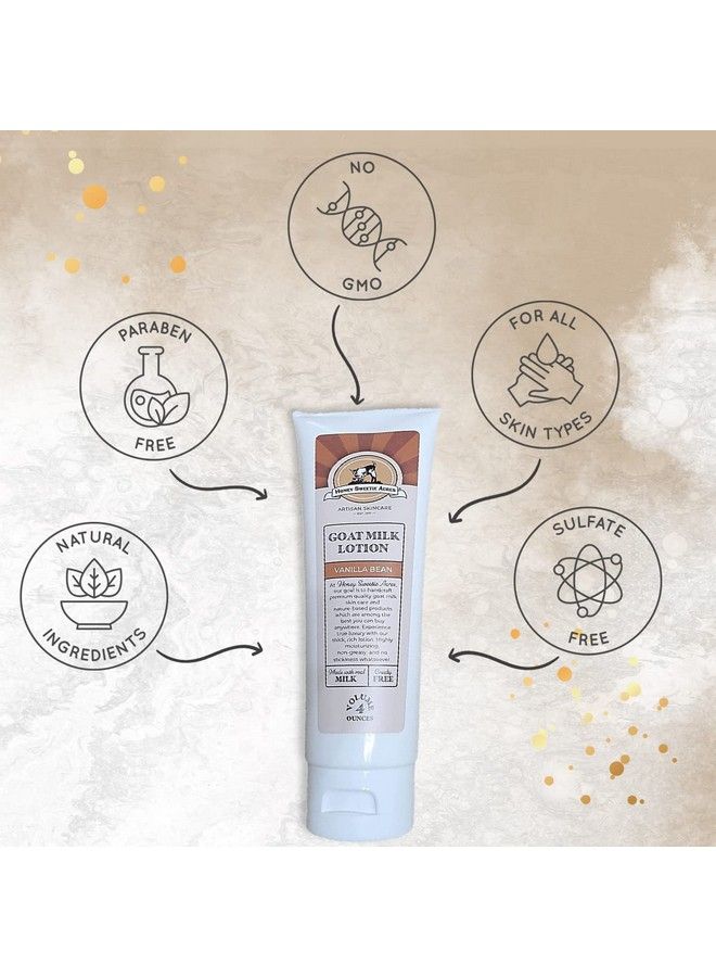 Honey Sweetie Acres Goat Milk Lotion Cruelty Free Goat Milk Body Lotion 4 Ounce Premium Hydrating Goat Milk Lotion For Women Great Moisturizing Goat Milk Lotion (Vanilla Bean)  - Image 5