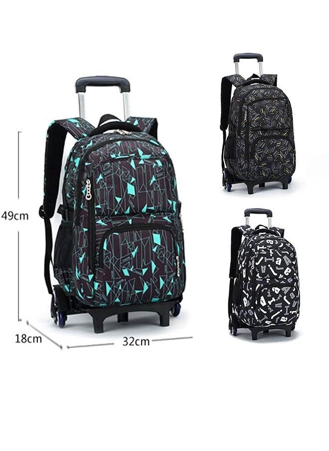 GoldenLike - Student Backpacks,Kids Rolling Backpack Large Capacity Wheeled School Bags Students Trolley Daypack Elementary Durable Bookbag School Rolling Bag for Boys and Girls - Image 1