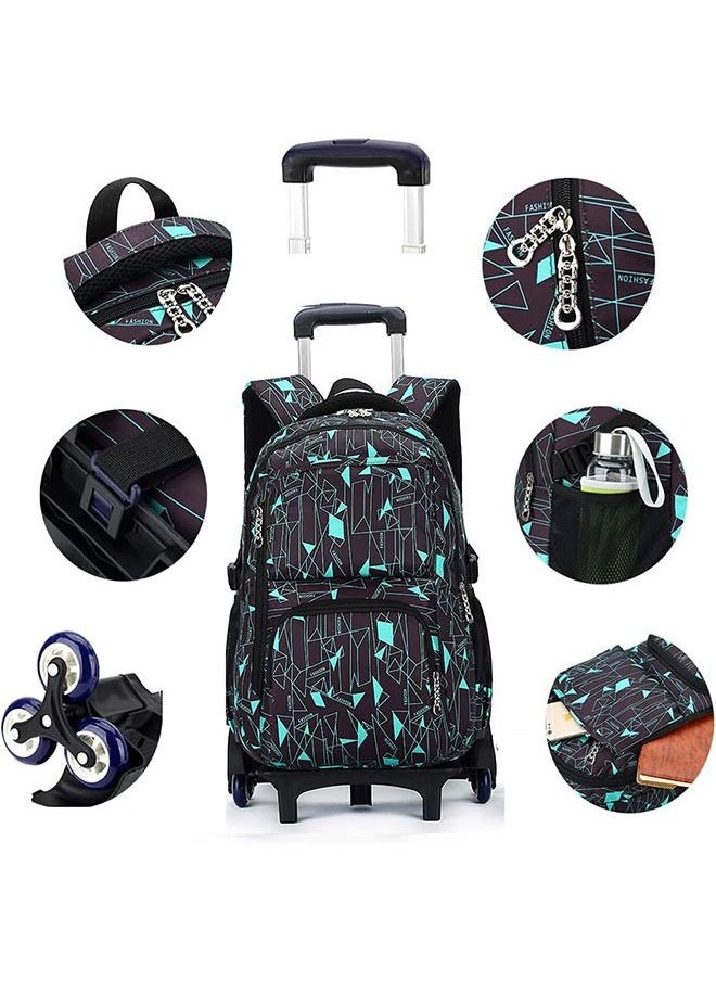 GoldenLike - Student Backpacks,Kids Rolling Backpack Large Capacity Wheeled School Bags Students Trolley Daypack Elementary Durable Bookbag School Rolling Bag for Boys and Girls - Image 1