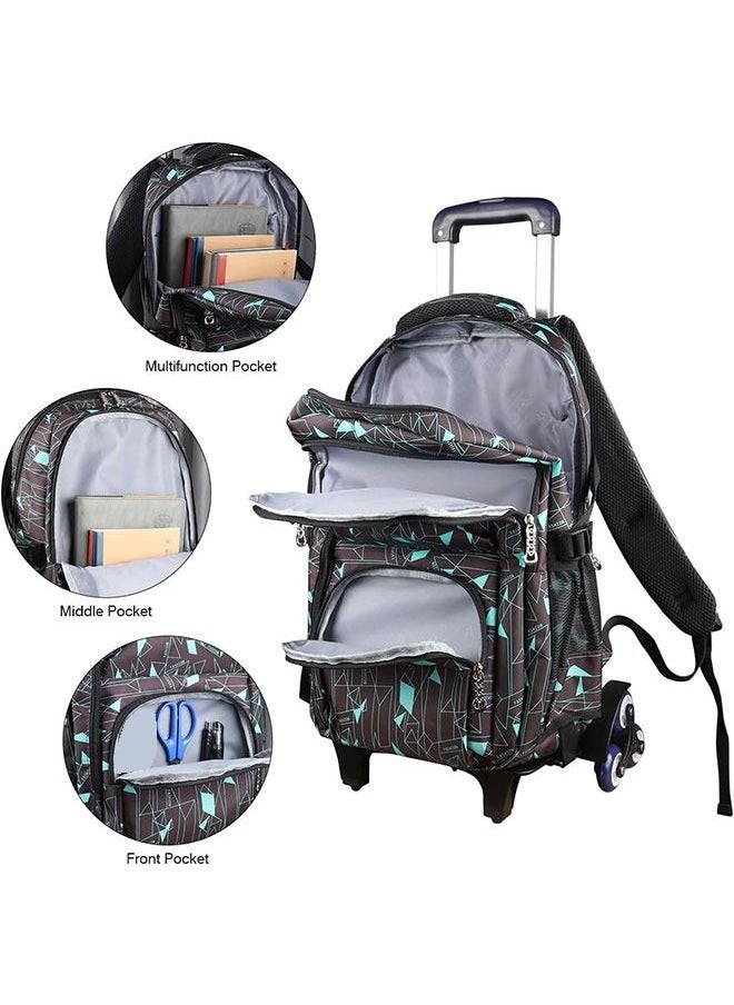 GoldenLike - Student Backpacks,Kids Rolling Backpack Large Capacity Wheeled School Bags Students Trolley Daypack Elementary Durable Bookbag School Rolling Bag for Boys and Girls - Image 1