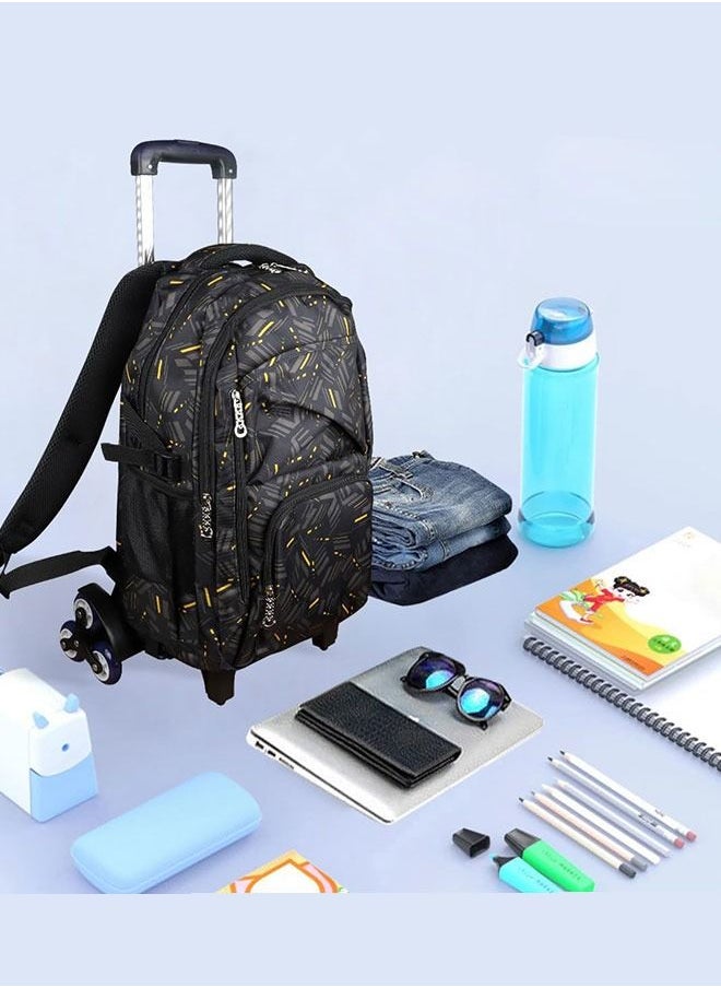 GoldenLike - Student Backpacks,Kids Rolling Backpack Large Capacity Wheeled School Bags Students Trolley Daypack Elementary Durable Bookbag School Rolling Bag for Boys and Girls - Image 1