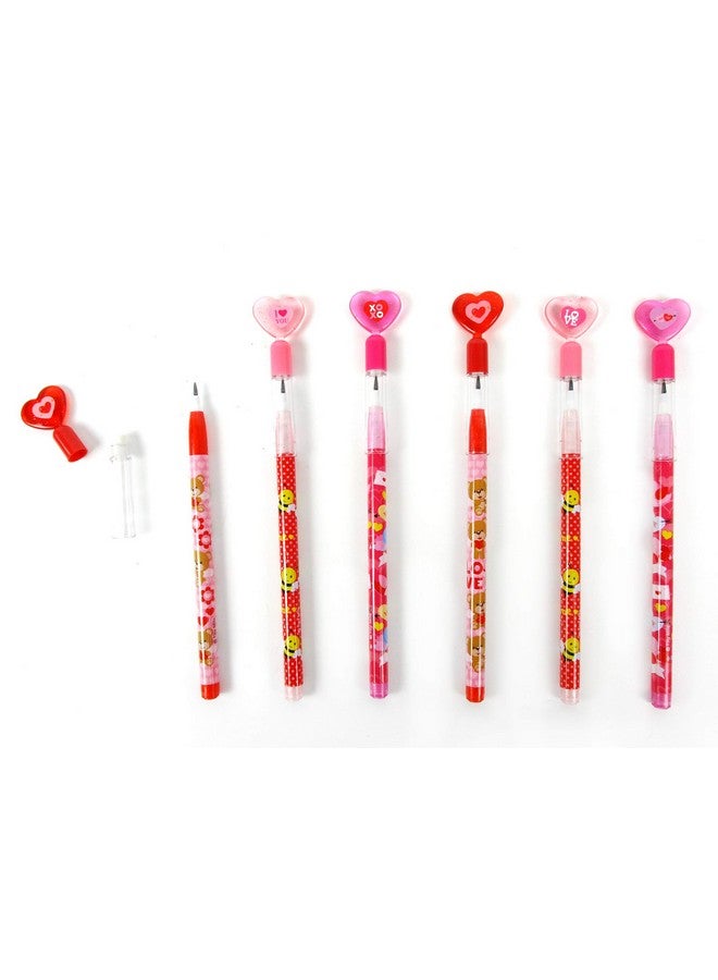 TINYMILLS 24 Pcs Valentine's Day Heart Multi Point Pencils - Party Favors, Goodie Bag Stuffers, Classroom Exchange, Party Supplies - Image 3