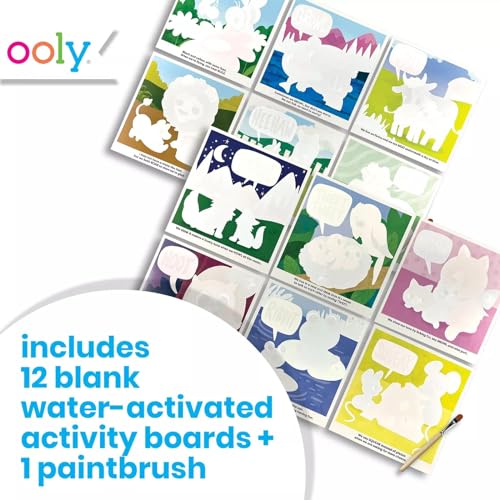 Ooly Water Amaze Includes 12 Reveal Boards Brush Reusable Reveal Pads for Kids Coloring Books for Toddlers Paint with Water Books Gifts for Kids Baby Animals - Image 5