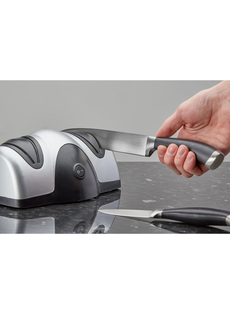 Electric Knife Sharpener – 3-Stage Precision System with Diamond-Coated Wheels & Angle Guide – 15°-25° Adjustable for Chef/Ceramic/Hunting Knives (20W) - Image 2