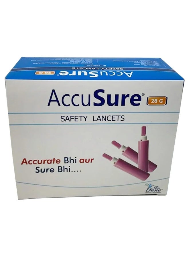 AccuSure Round Lancets (Blue) (100)
