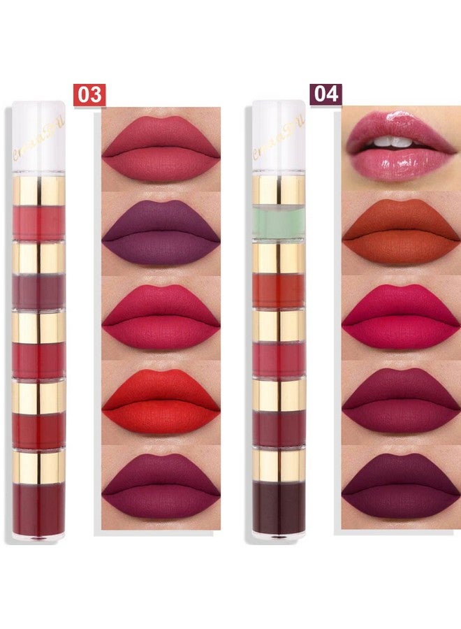 evpct 20 Colors Liquid Matte Lipstick Set, Lip Stain Packs for Dark Skin Women,Dark Red Mat Matt Long Lasting Original 24 Hour lipstick lapiz labiales mate 24 horas originales mate - Image 3