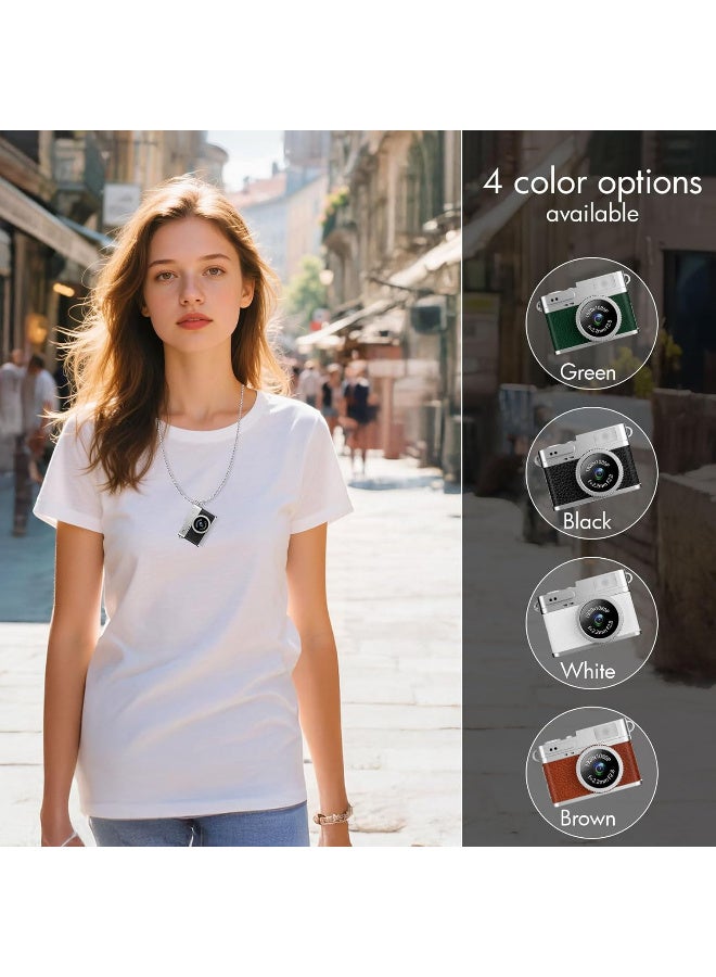 Generic Mini Retro Camera,1080P Keychain Camera, Vintage Tiny Digital Video Recorder with 32GB Card, 0.96'' HD Retro Snap Micro Recorder for Travel Study(Brown) - Image 4