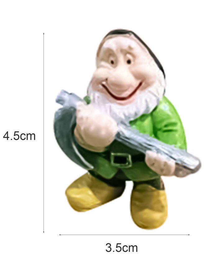 نيبمينينت تمثال حديقة لشخصية قزم خيالية أبيض/أصفر/أخضر 4.5x3.5x2سم - Image 2