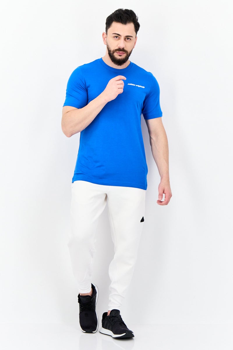 Men Sportswear Fit Short Sleeve Outdoor T-shirt, Blue Bird