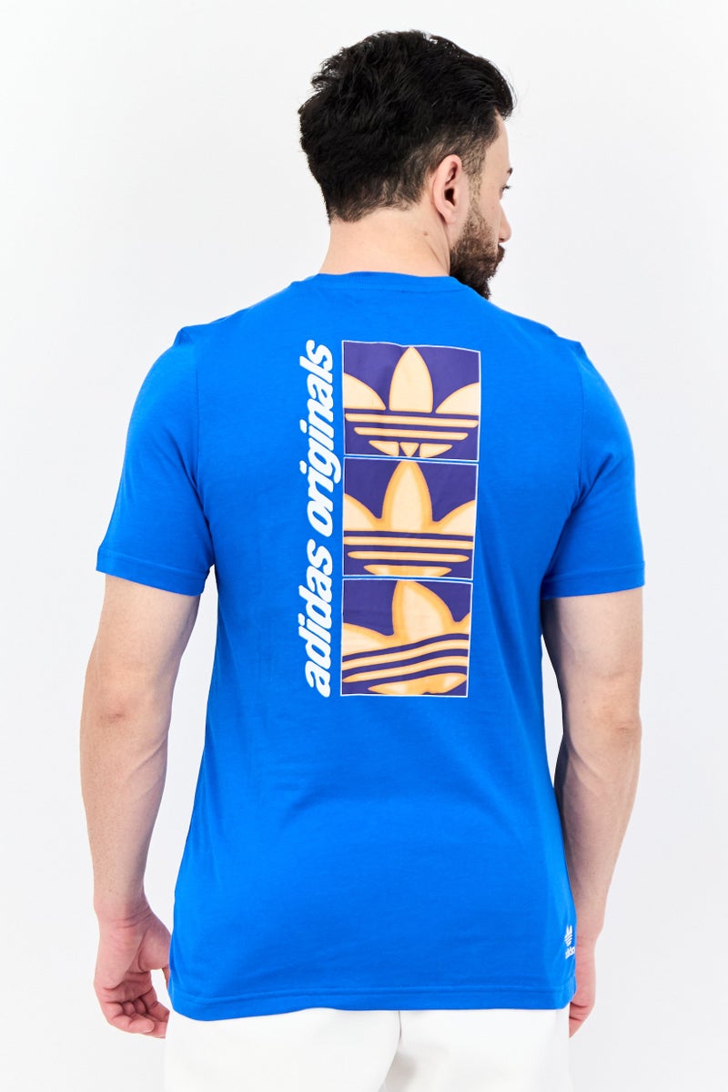 Men Sportswear Fit Short Sleeve Outdoor T-shirt, Blue Bird