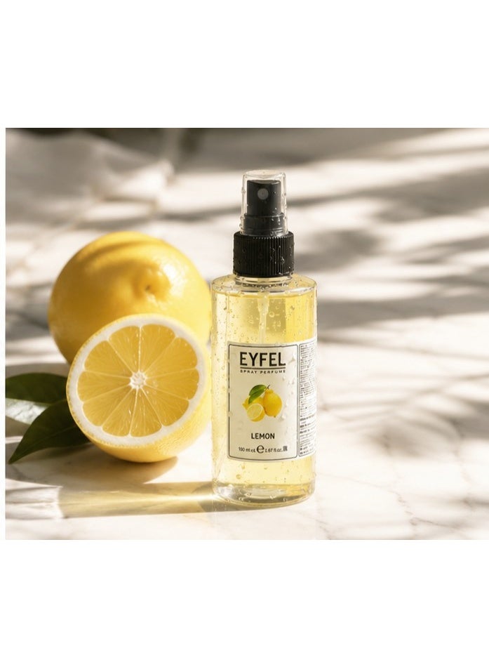 EYFEL LEMON Scented Room Spray Air Freshener – Long-Lasting Aroma, 150ml | Premium Essential Oils for Home & Office - Image 1