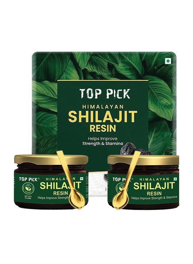 Pack Of 2 Himalayan Organics Pure Shilajit Resin 30g - Boost Energy - Endurance - Strength