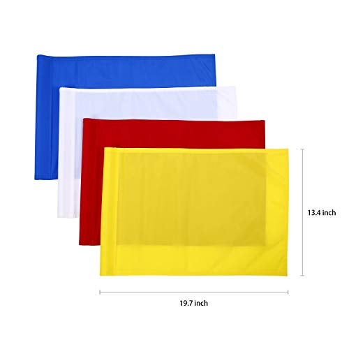 KONDAY Golf Flag,Nylon Training Putting Green Flags,Indoor Outdoor Backyard Garden Portable Golf Target Flags,19.7 * 13.4 inch (4 set) - Image 2