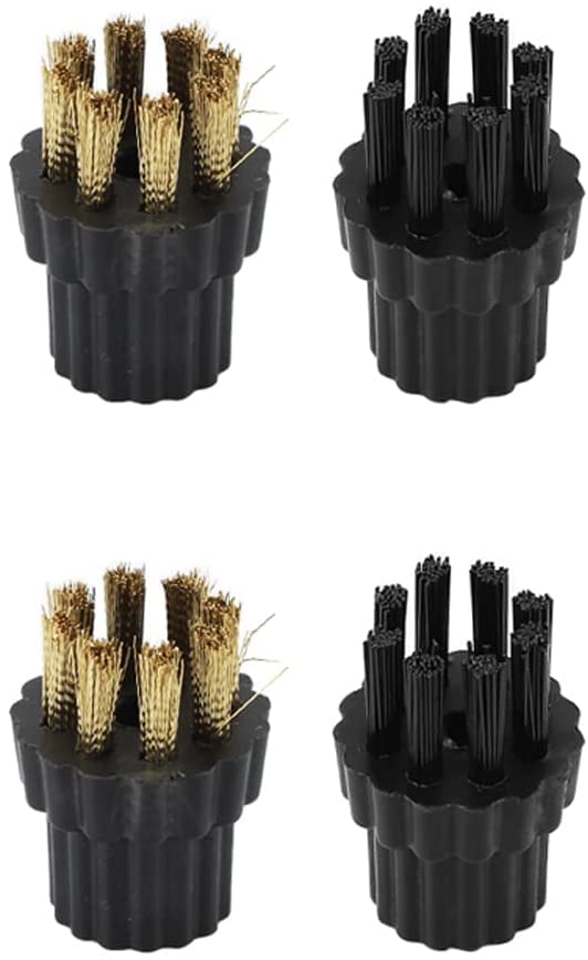 Hapyvergo Brush Attachments for Hapyvergo Steam Cleaners, 2 Nylon Brush and 2 Brass Brush - Image 4
