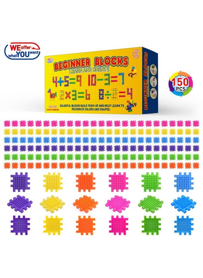 WEofferwhatYOUwant Educational Interlocking Stem Building Blocks 150 Pieces. Build Toy Accessories, Cubes, Shapes And More For Ages 3 Year And Up  - Image 2