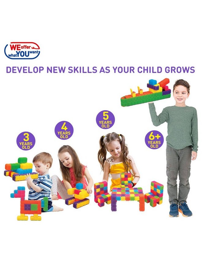 WEofferwhatYOUwant Educational Interlocking Stem Building Blocks 150 Pieces. Build Toy Accessories, Cubes, Shapes And More For Ages 3 Year And Up  - Image 4