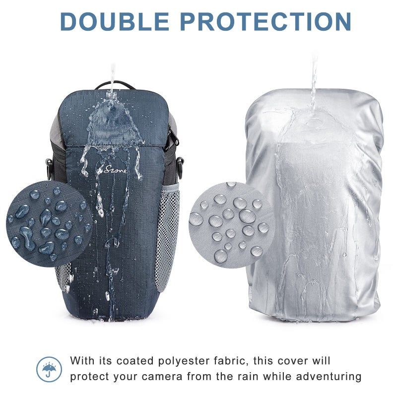 S-ZONE Camera Bag DSLR SLR Waterproof Camera Case for Photographers Holster Compatible with Nikon Canon Sony - Image 3