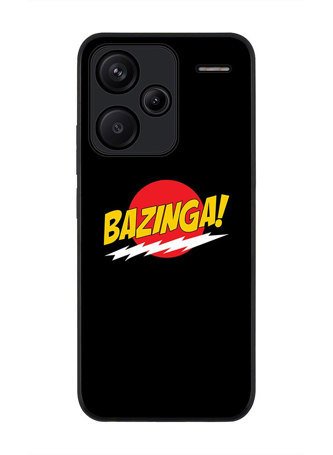 Stylizedd Rugged Black Edge Case for Xiaomi Redmi Note 13 Pro Plus, Slim fit Soft Case Flexible Rubber Edges Anti Drop TPU Gel Thin Cover -  Bazinga - Image 1