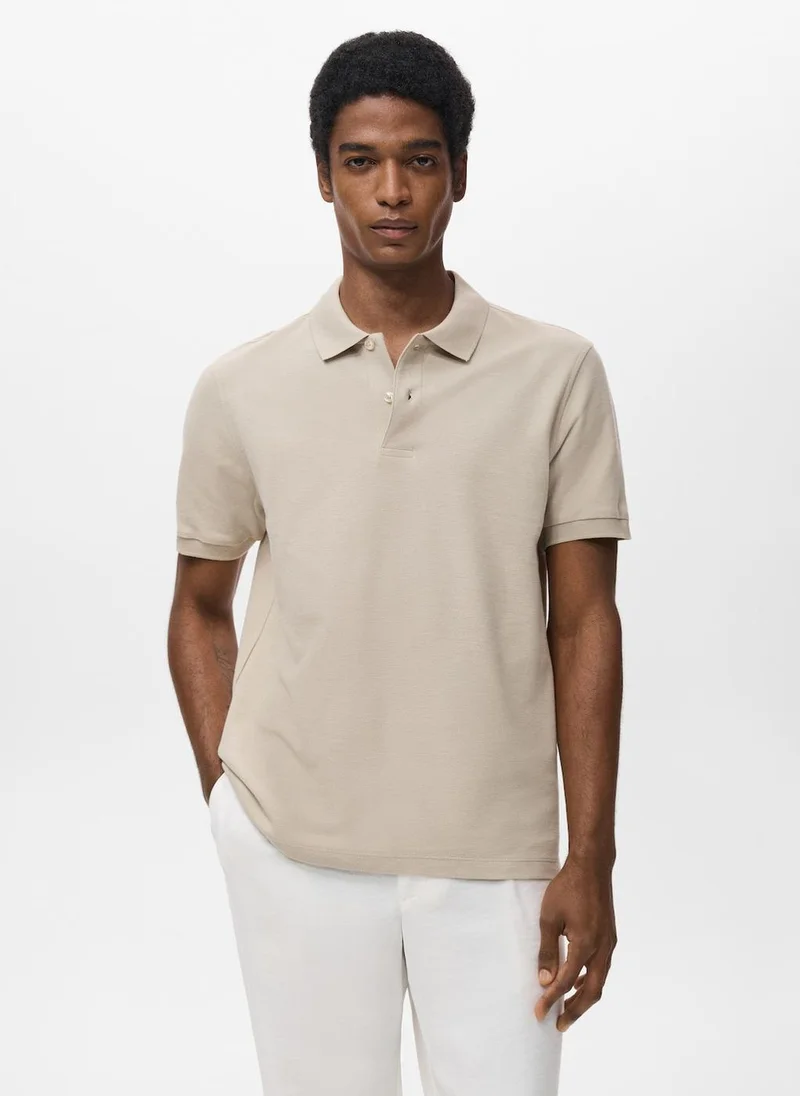 Mango Man Regular-Fit Cotton Piqué Polo Shirt