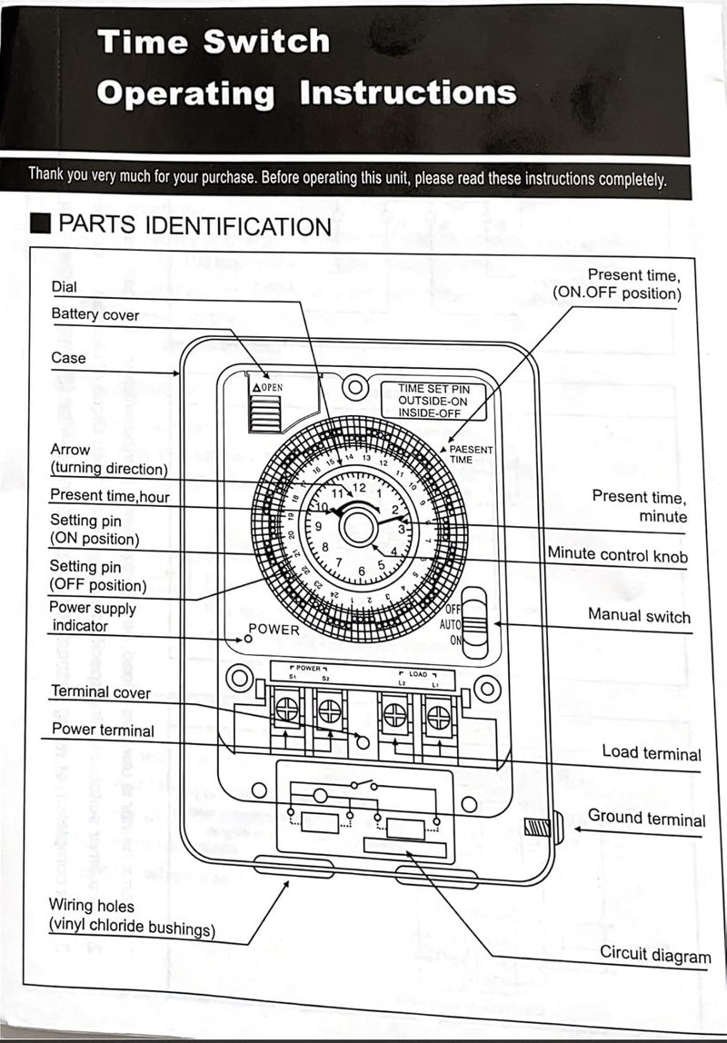 Reliable 24-Hour Programmable Timer Switch VT-35B - Image 2
