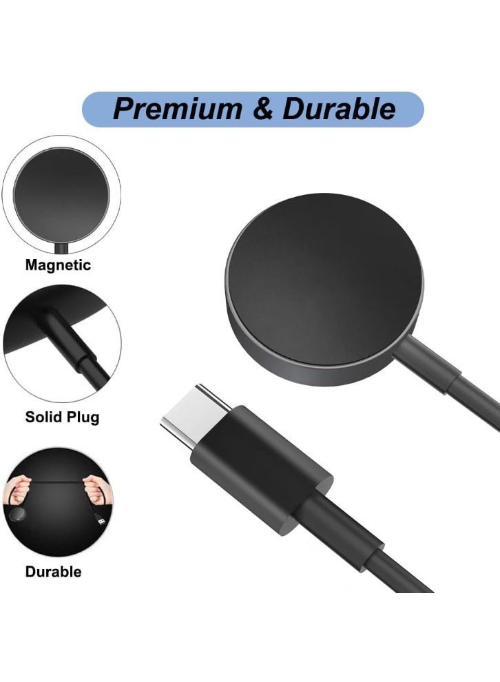 100cm Magnetic Charger for Samsung Galaxy Watch 8/Watch 8 Classic/Ultra,Watch 7/Watch 7 Classic,Watch 6/Watch 6 Classic,Watch 5/Watch 5 Pro,Watch 4/Watch 4 Classic,Watch 3/Active 1/Active 2,Type C Charging Cable Stand Dock Accessories(USB Type C) - Image 2