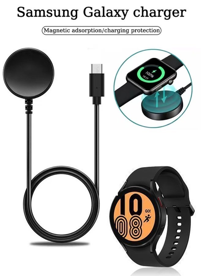 100cm Magnetic Charger for Samsung Galaxy Watch 8/Watch 8 Classic/Ultra,Watch 7/Watch 7 Classic,Watch 6/Watch 6 Classic,Watch 5/Watch 5 Pro,Watch 4/Watch 4 Classic,Watch 3/Active 1/Active 2,Type C Charging Cable Stand Dock Accessories(USB Type C) - Image 1