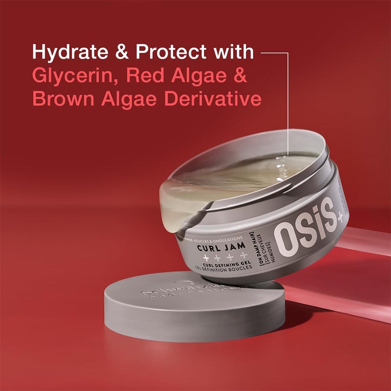 OSiS+ Curl Jam Curl Cream 5oz â€“ Curl Defining Cream for Curly & Coily Hair, Frizz Control, Moisturizing, Lightweight Hold & Humidity Protection - Image 3