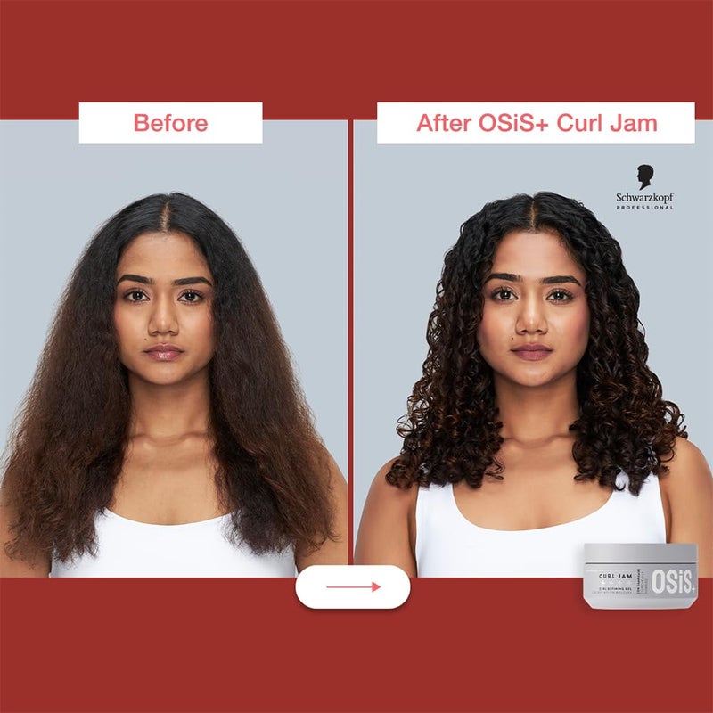 OSiS+ Curl Jam Curl Cream 5oz â€“ Curl Defining Cream for Curly & Coily Hair, Frizz Control, Moisturizing, Lightweight Hold & Humidity Protection - Image 5