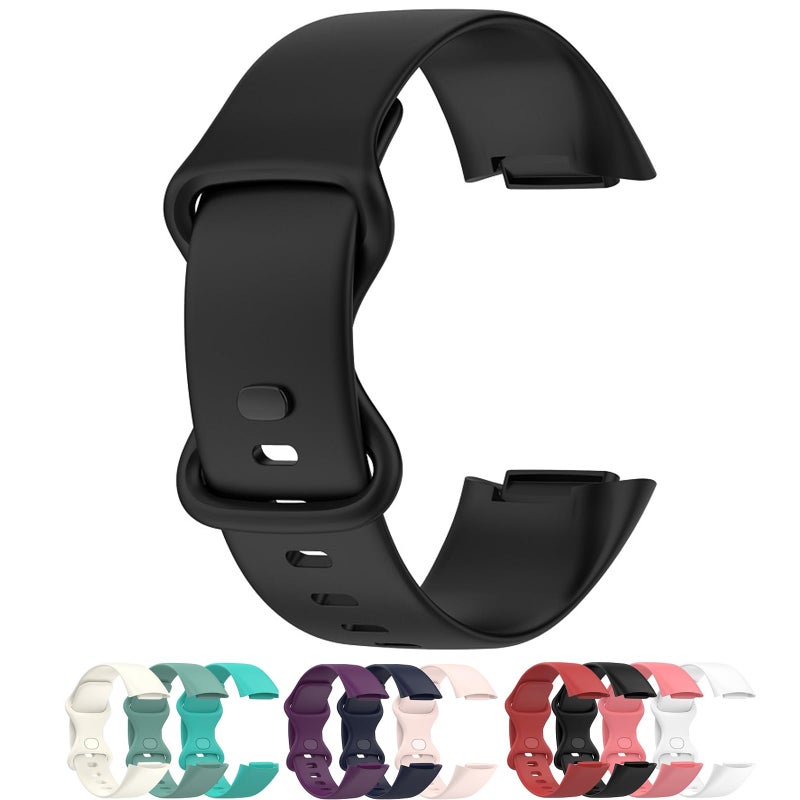 LOKEKE Replacement Silicone Strap Compatible with Fitbit Charge 6/5 – Durable Smartwatch Wristband - Image 2