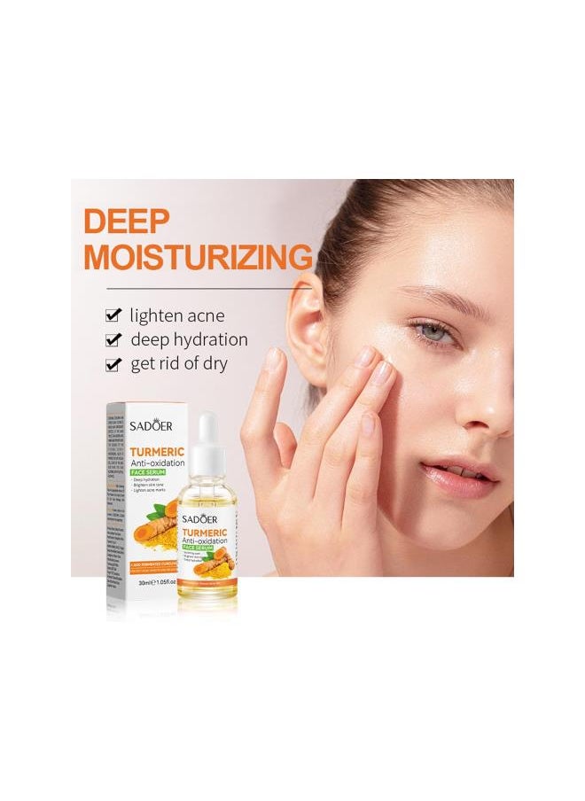 Generic - SADOER Turmeric Anti-Oxidation Face Serum, Turmeric Anti Oxidation Face Serum, Turmeric Antioxidant Face Serum, Turmeric Dark Spot Corrector Serum, Turmeric Oil Serum for Improve Skin Tone (B) - Image 1