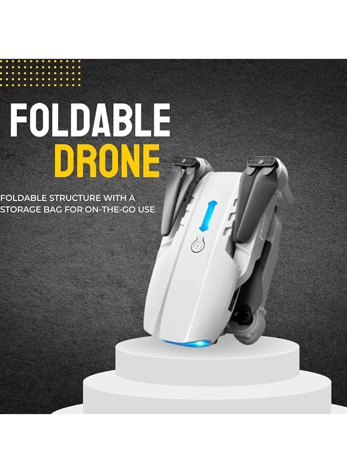 TIGER - Foldable Quadcopter Drone with 360° Roll – 150m Range, Dual HD Camera Lenses, 25-30 Min Flight Time, Speed Control, Gesture Manipulation, Optical Flow, Obstacle Avoidance (Grey) - Image 1