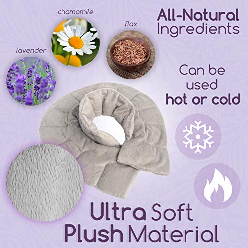 Bed Buddy Microwavable Heating Pad and Cooling Neck Wrap, Comfort Wrap for Neck and Shoulders, Microwavable for Moist Heat Therapy and Freezable for Cooling Therapy, Lavender & Rose Aromatherapy - Image 2