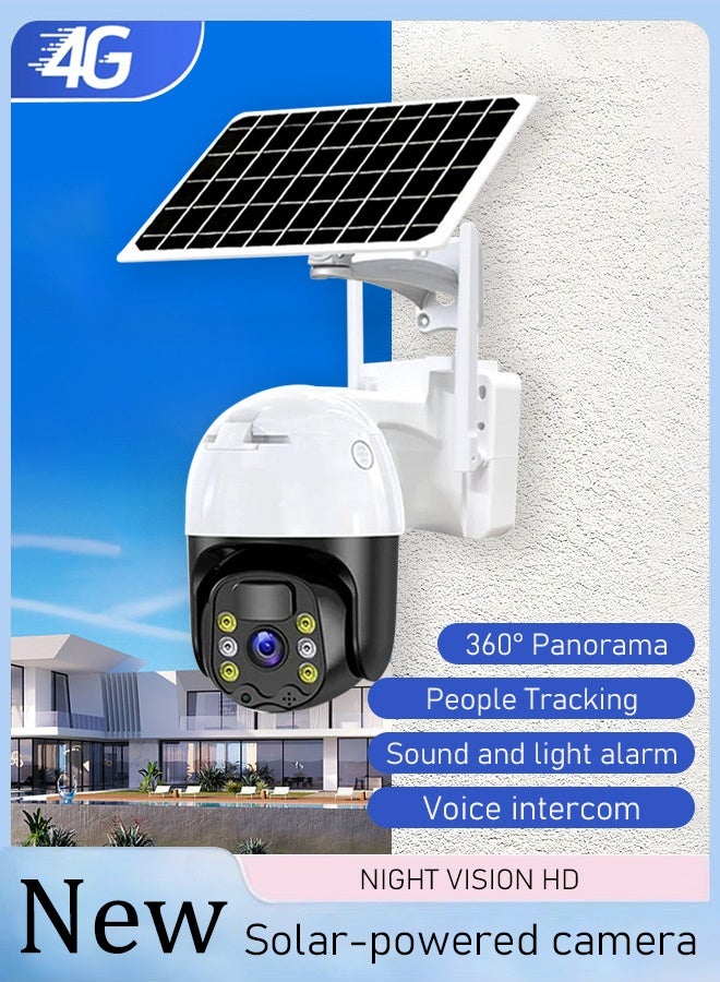 Outdoor Security Solar Camera  Wireless Camera for Home  full color, night vision, HD Camera 5MP Wi-Fi CCTV Camera Night Vision IP66 Dustproof Waterproof two-way talk support AI Human & Vehicle Detection Micro SD Card Slot (up to 256GB) - Image 1