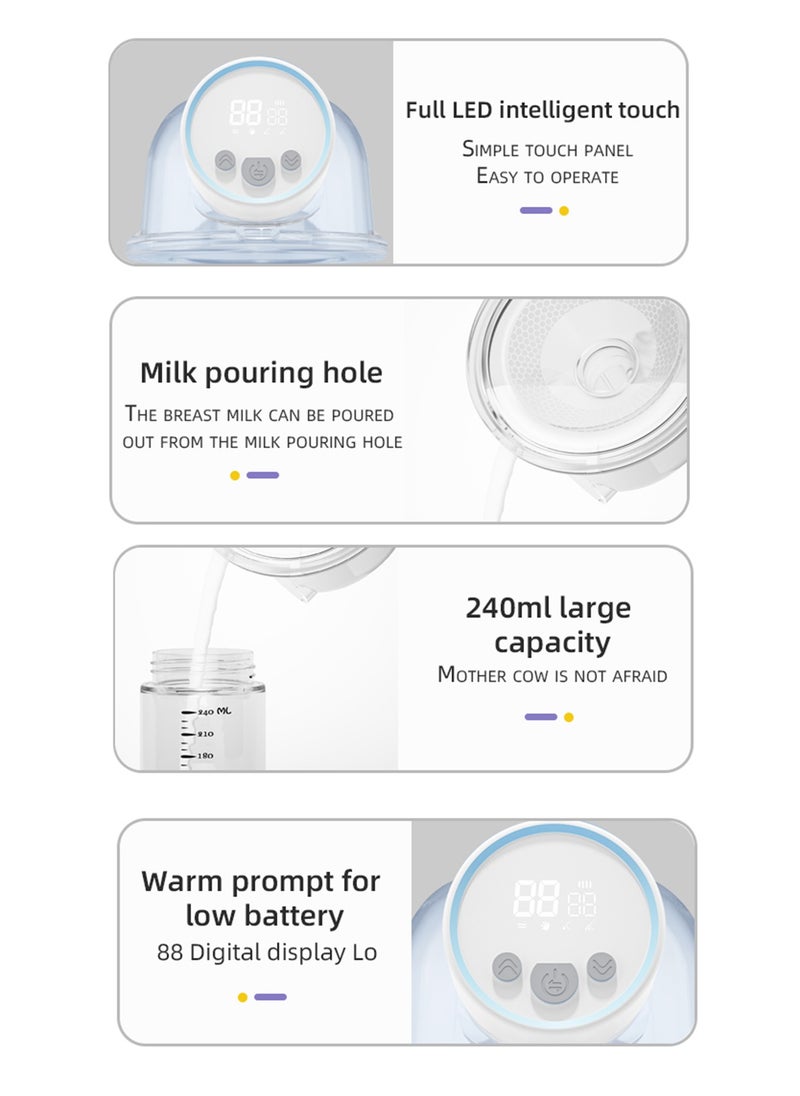 ALLTOMOM - Electric Wearable Breast Pump Hands Free with 4 Modes 9 Levels Rechargeable Smart LED Display - Image 1