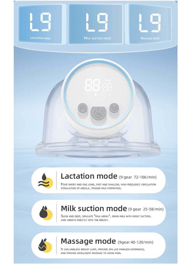 ALLTOMOM - Electric Wearable Breast Pump Hands Free with 4 Modes 9 Levels Rechargeable Smart LED Display - Image 1