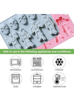 Generic Chocolate Candy Silicone Mold，9 Hole Spider Skull Shape Mold，DIY Cookies Candy Gummy Chocolate Mold Ice Cream Tray for  Party(2 Pack)  - Image 3