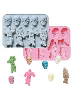 Generic Chocolate Candy Silicone Mold，9 Hole Spider Skull Shape Mold，DIY Cookies Candy Gummy Chocolate Mold Ice Cream Tray for  Party(2 Pack)  - Image 1