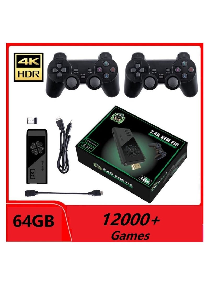 M8 Video Game Console 2.4G Double Wireless Controller Game Stick 4K 12000 games 64GB Retro games  - Image 1